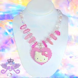 Hello Kitty Quartz Point necklace